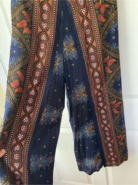 ✨Boho Witchy Festival Harem Pants S/M Navy Celestial Lounge